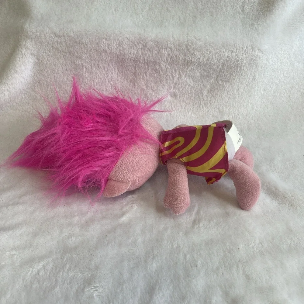 DreamWorks Trolls World Tour Poppy Plush Toy Doll Pink Hair Flower‎ Crown